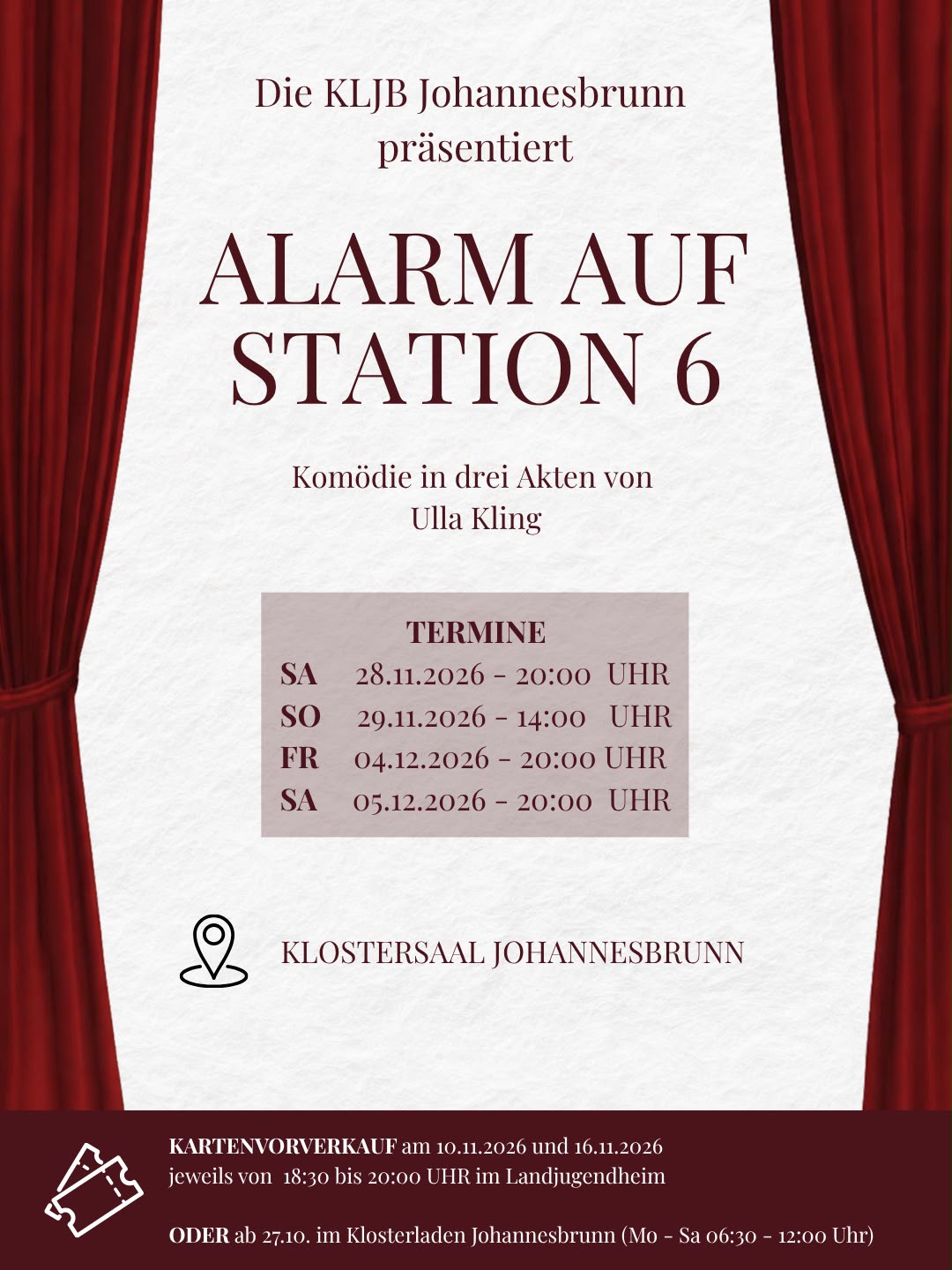 Landjugendtheater 2026 "Alarm auf Station 6"